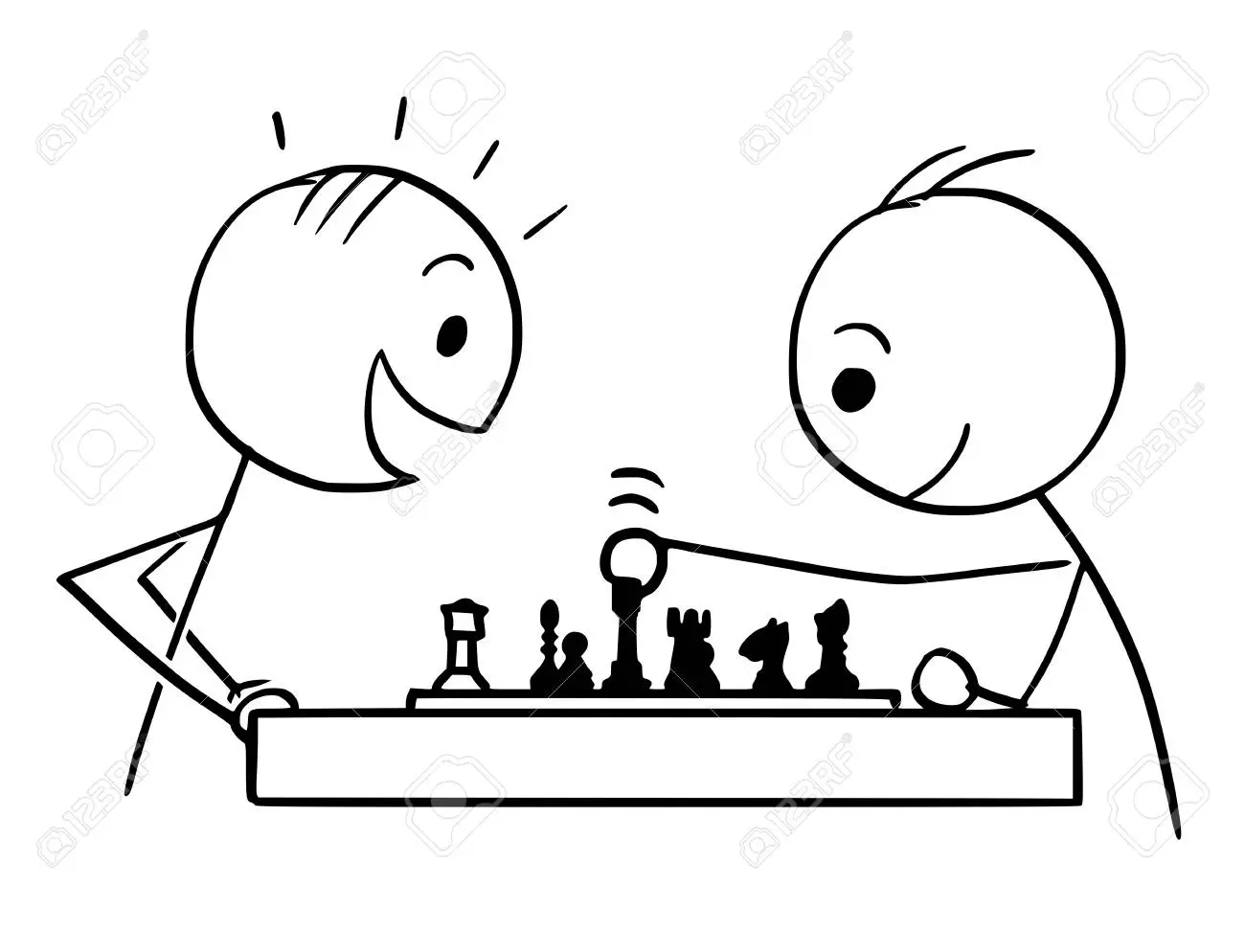 jugando ajedrez dibujo - Cuáles son las 3 etapas del ajedrez