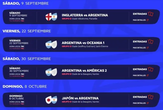 A qué hora juega Argentina en el Mundial de Rugby - Cuándo juega Argentina y Gales rugby a que hora juega argentina en el mundial de rugby - Cuándo juega Argentina y Gales rugby