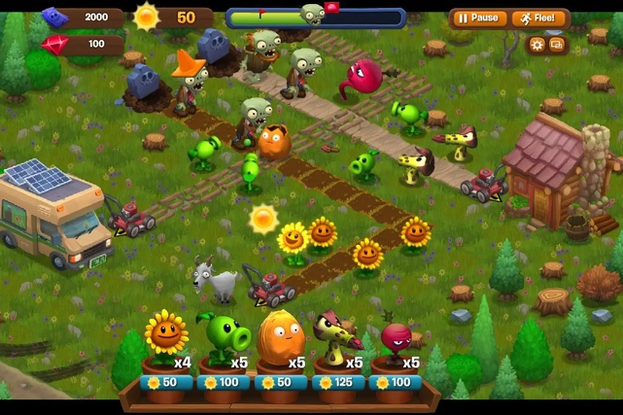 juegos de plants vs zombies adventure - Cuántas aventuras hay en Plants vs. Zombies