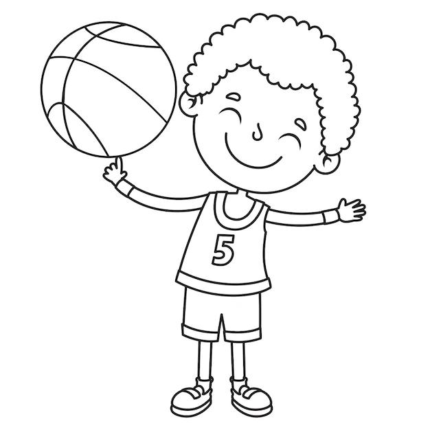 Dibujo de un niño jugando para colorear - Que estimula el dibujo en los niños dibujo de un niño jugando para colorear - Que estimula el dibujo en los niños