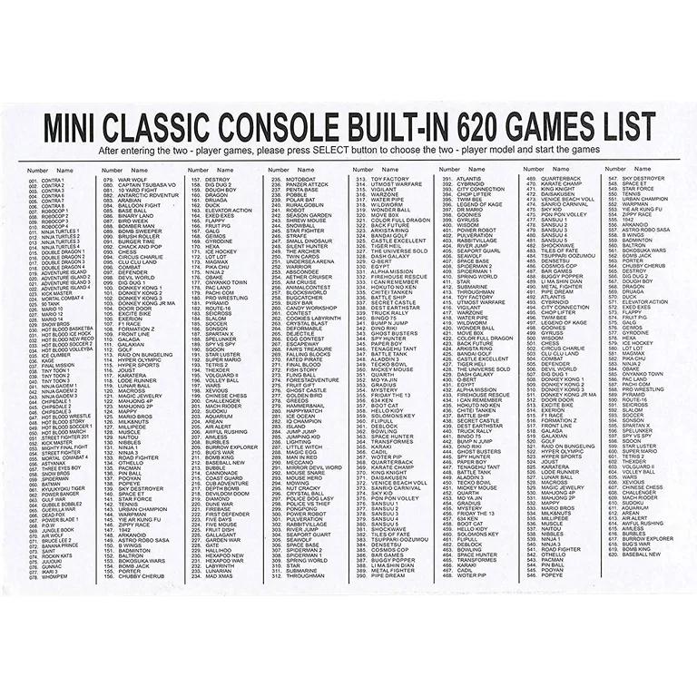 Retro TV Games: Lista de Juegos para Consolas de Videojuegos Retro - Qué juegos tiene el Game Stick retro tv games lista de juegos - Qué juegos tiene el Game Stick