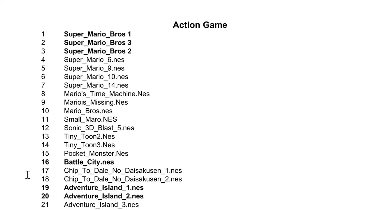 Retro TV Games: Lista de Juegos para Consolas de Videojuegos Retro - Qué juegos trae la Game Box retro tv games lista de juegos - Qué juegos trae la Game Box