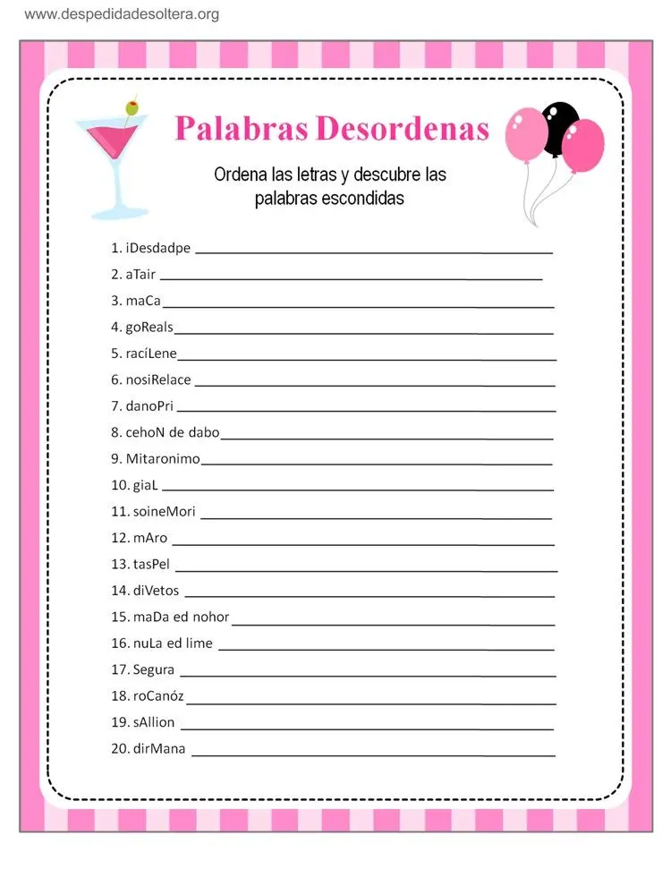Imprimibles juegos para despedida de soltera - Qué preguntas hacer en una despedida de soltera imprimibles juegos para despedida de soltera - Qué preguntas hacer en una despedida de soltera