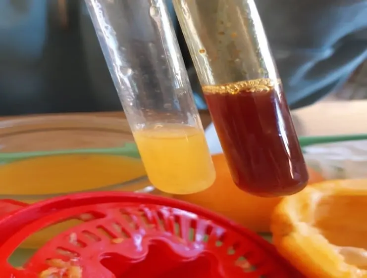determinación de vitamina c en jugo de naranja - Qué pruebas de laboratorio permiten identificar la presencia de vitamina C en alimentos